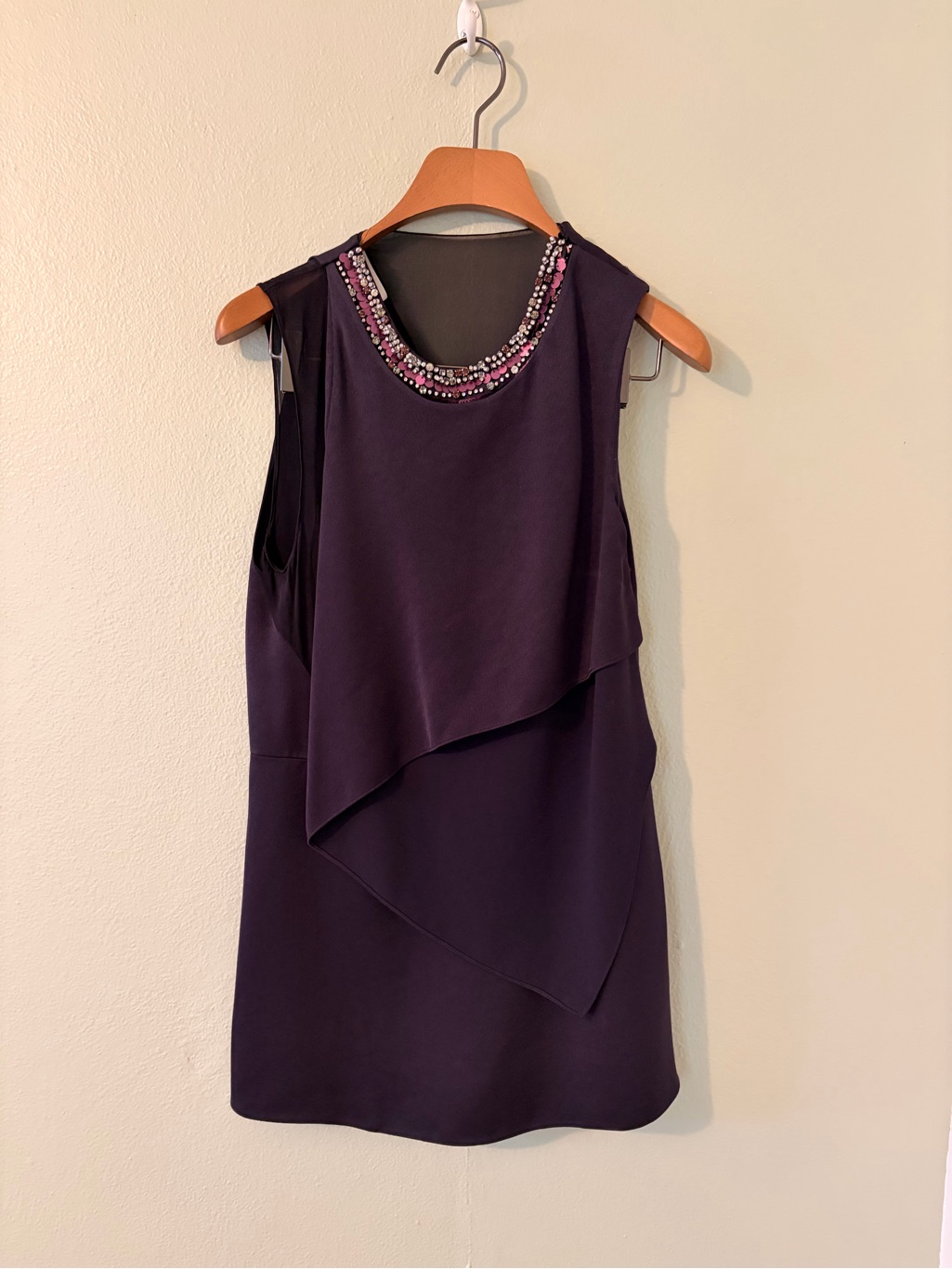 3.1 Phillip Lim Embellished Neckline Shift Dress - Navy